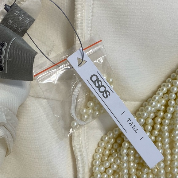 ASOS Cream Midi Dress with Open Back - Picture 11 of 13